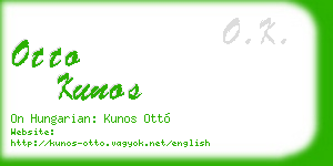 otto kunos business card