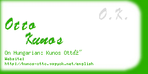 otto kunos business card